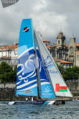 Image of The Wave - Muscat compete in the Extreme Sailing Series