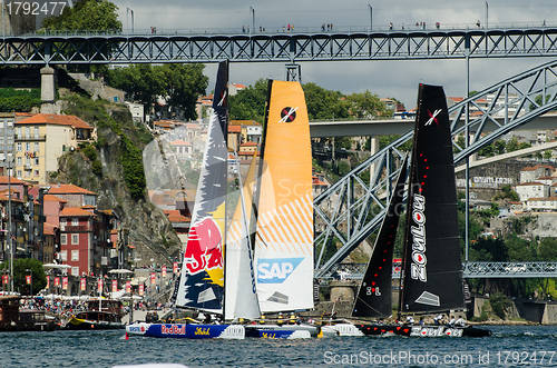 Image of Participants compete in the Extreme Sailing Series