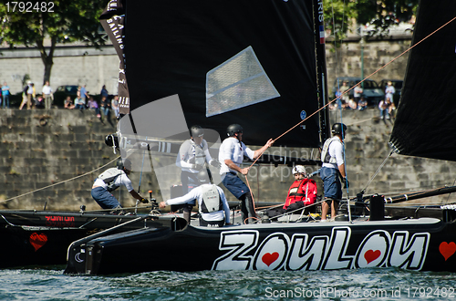 Image of ZouLou compete in the Extreme Sailing Series