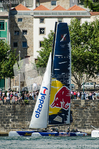 Image of Red Bull Sailing Team compete in the Extreme Sailing Series