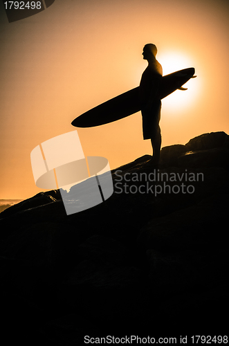 Image of Surfer watching the waves