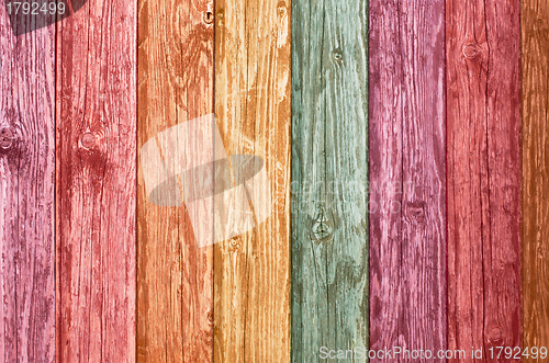 Image of Color wooden wall
