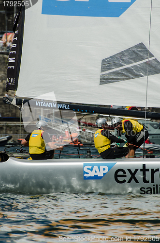 Image of SAP Extreme Sailing Team compete in the Extreme Sailing Series