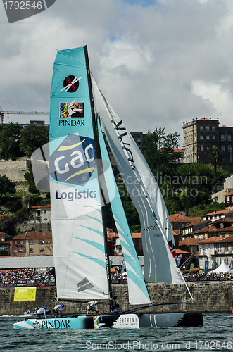 Image of GAC Pindar compete in the Extreme Sailing Series