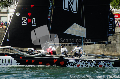 Image of ZouLou compete in the Extreme Sailing Series