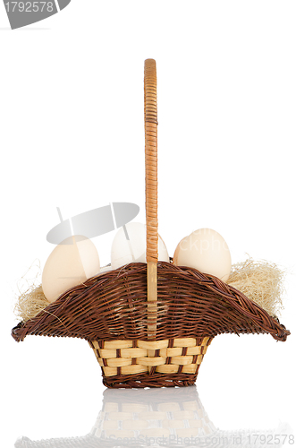 Image of Eggs on a basket 