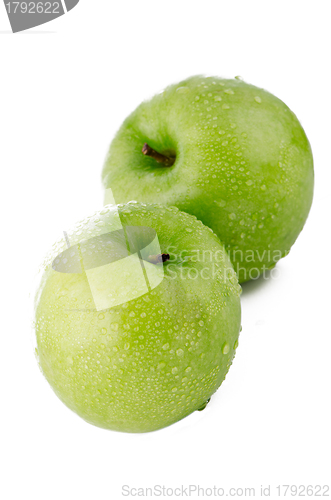 Image of Two fresh green apples