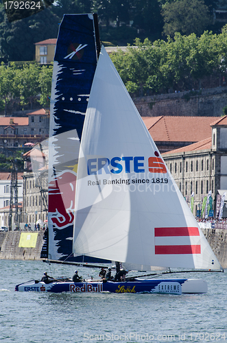 Image of Red Bull Sailing Team compete in the Extreme Sailing Series