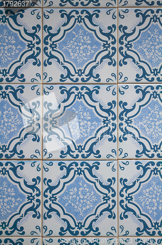 Image of Traditional Portuguese glazed tiles