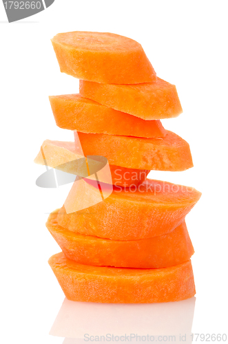 Image of Pile of carrot slices