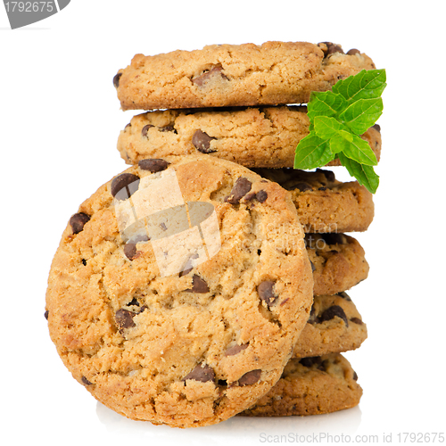 Image of Chocolate chip cookies with chocolate parts