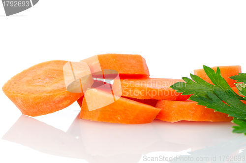 Image of Pile of carrot slices