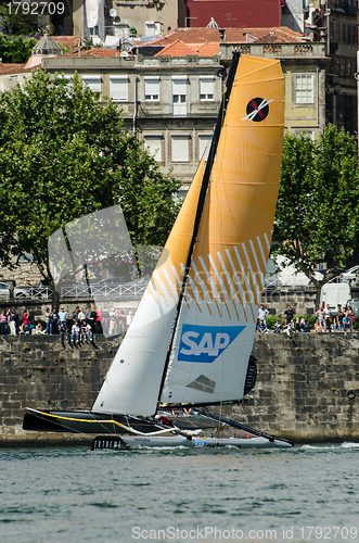 Image of SAP Extreme Sailing Team compete in the Extreme Sailing Series