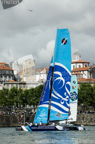 Image of The Wave - Muscat compete in the Extreme Sailing Series