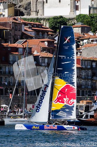 Image of Red Bull Sailing Team compete in the Extreme Sailing Series