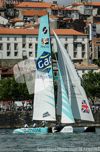 Image of GAC Pindar compete in the Extreme Sailing Series