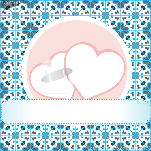 Image of love concept, heart, grungy style, vector