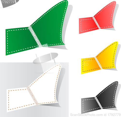 Image of Set of colorful tag labels. Vector illustration