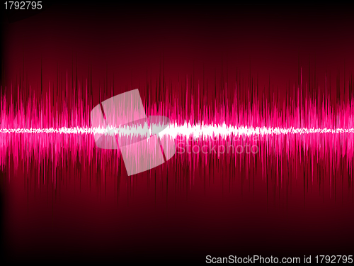 Image of Sound waves oscillating on black background. EPS 8