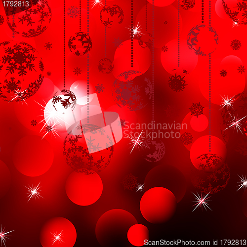 Image of Christmas background with baubles. EPS 8