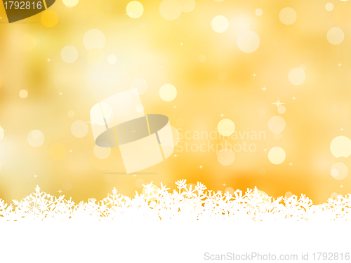Image of Gold christmas background with copy space. EPS 8