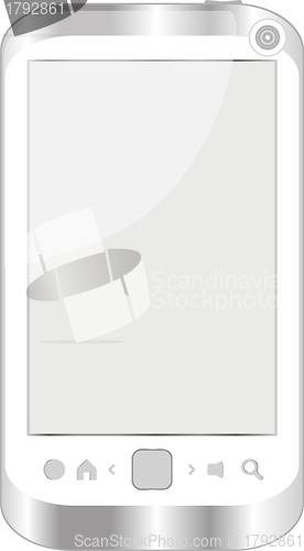 Image of white smart phone isolated