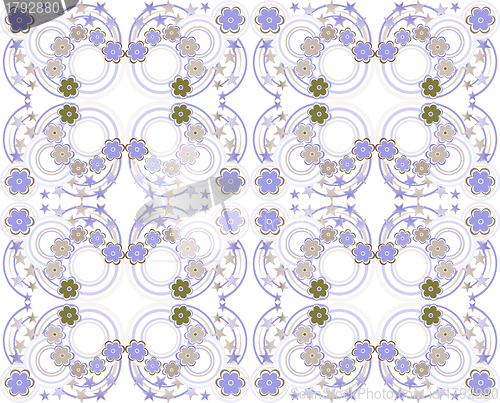 Image of Abstract background with flowers, fashion seamless pattern