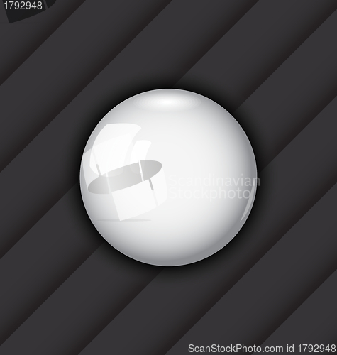 Image of Glossy ball as vector speech bubble