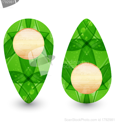 Image of Eco friendly wooden icon for web design