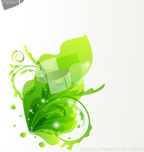 Image of Nature transparent floral background, design elements