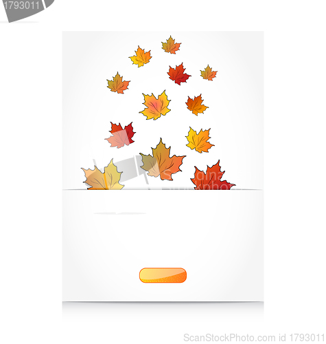 Image of Fall maple leaves, autumn background