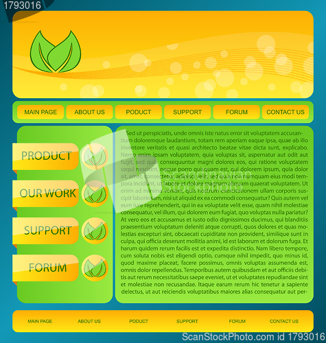 Image of Eco friendly nature webdesign layout