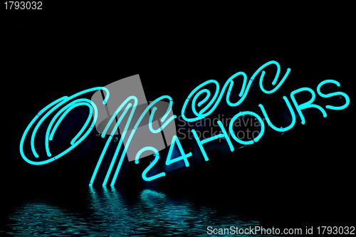 Image of open bar restaurant neon sign