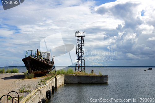 Image of Mooring and sky