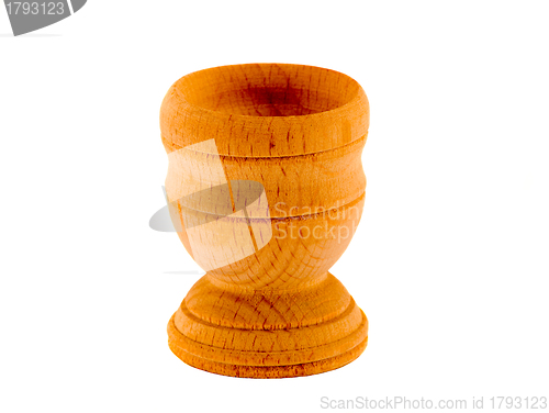 Image of Wooden small pot glass for drink vodka 