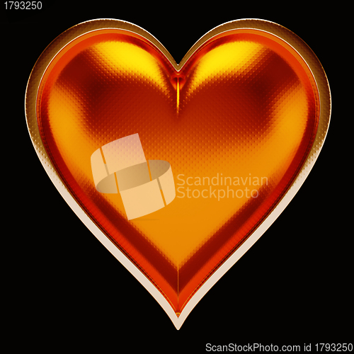 Image of Card suits: golden hearts over black