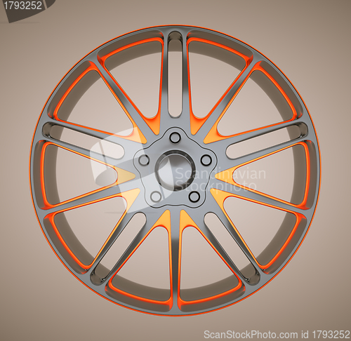 Image of Alloy disc or wheel of sportcar