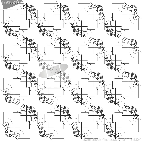 Image of vector seamless beautiful monochrome pattern