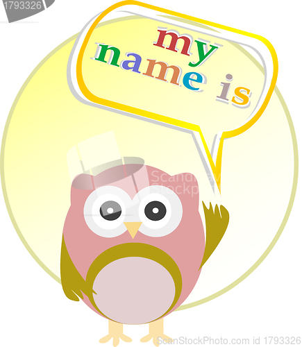 Image of Cute vector owl - my name is