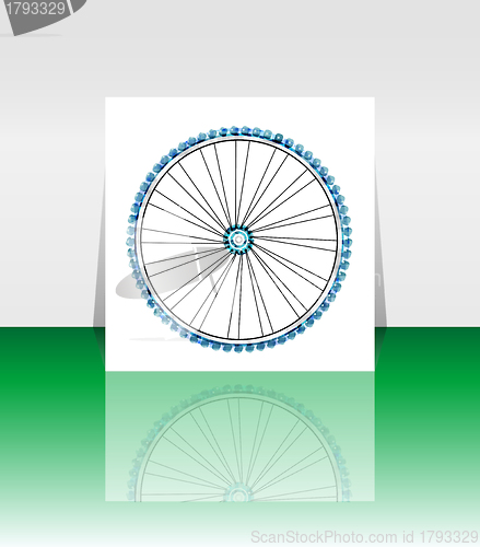 Image of Bike wheel - vector illustration