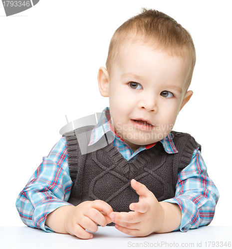 Image of Portrait of a cute little boy