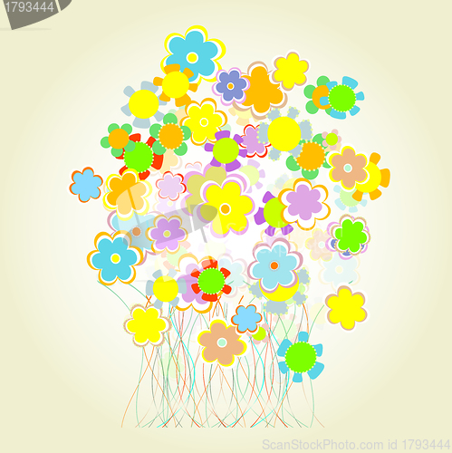 Image of vector flower background, wedding greetings card
