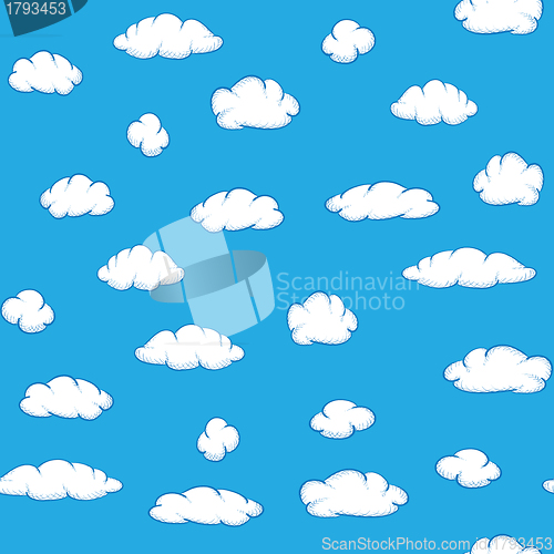 Image of Clouds on sky - seamless texture