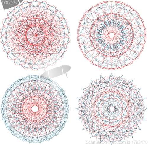 Image of high quality rossete vector elements for diploma or certificate