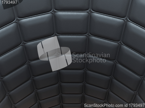 Image of Black leather pattern arch shape with rectangles