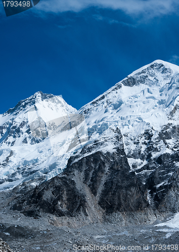 Image of Peaks not far Gorak shep and Everest base camp