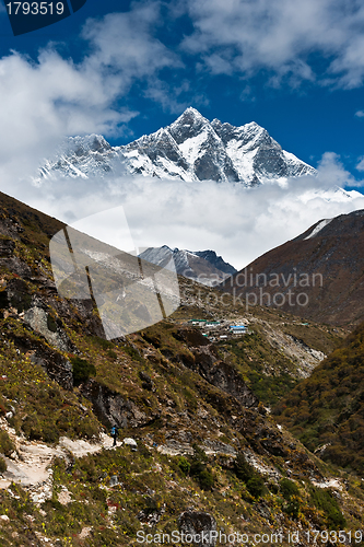 Image of Himalaya landscape: Lhotse and Lhotse shar peaks