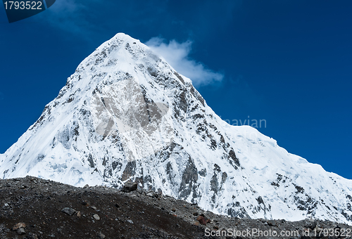 Image of Snowed Pumori summit in Himalaya