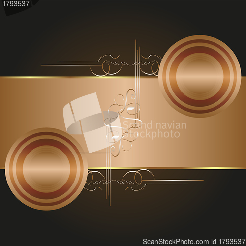 Image of Vector ornate decorative golden frames background