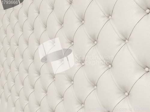 Image of Upholstery: grey leather pattern with knobs 